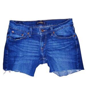 LEVI'S BLUE RIPPED JEAN SHORTS